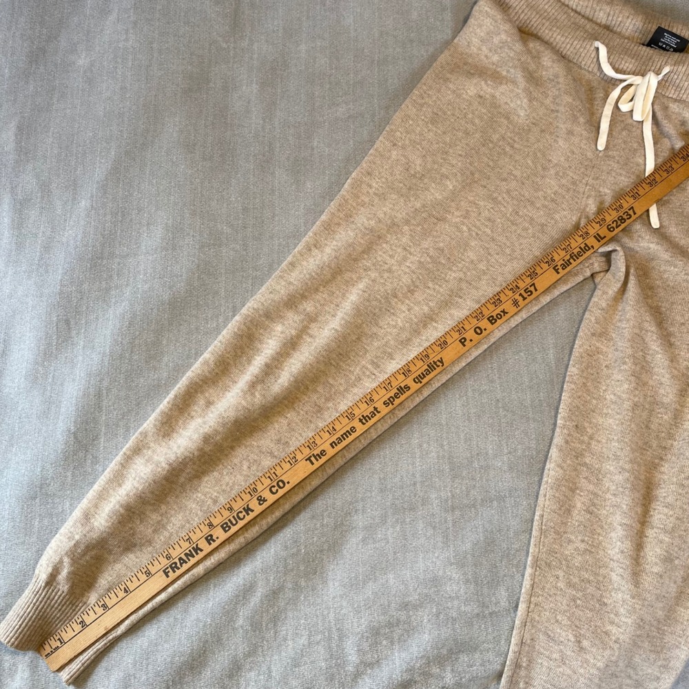 Summersalt The Wool Cashmere Hoodie and Jogger Lounge Set Beige Small Old Money - Picture 9 of 12